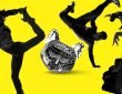 Breakdancers showcasing dynamic moves in a lively dance scene.